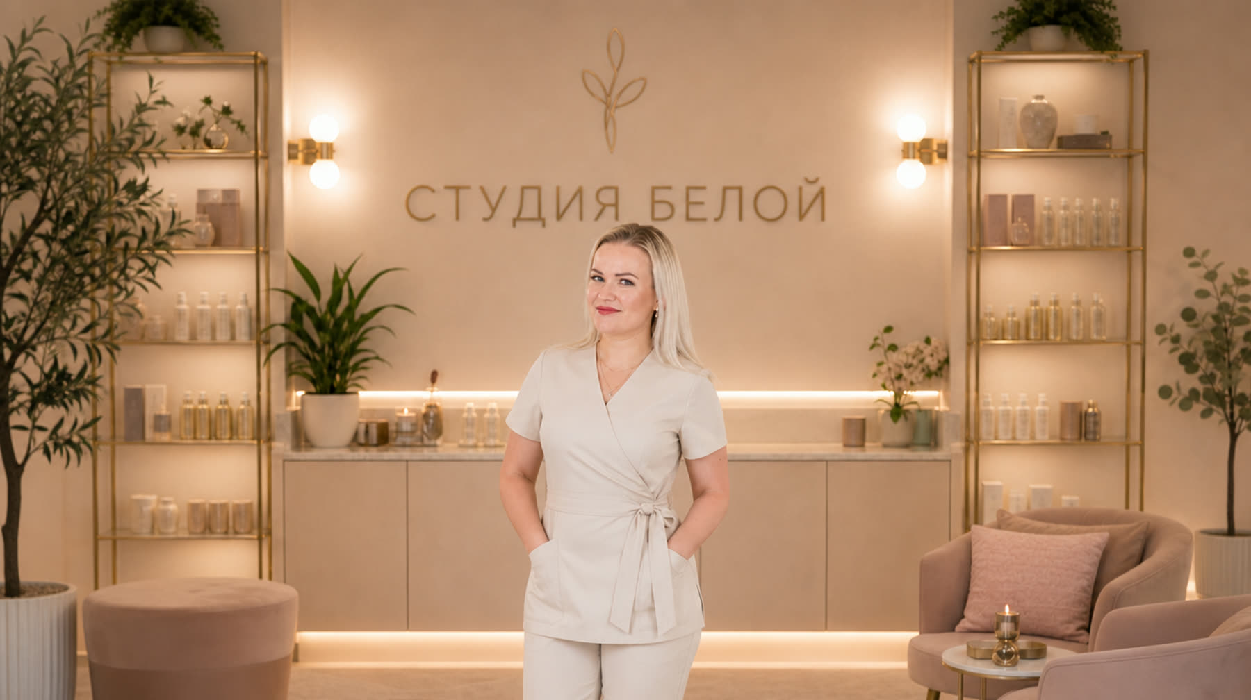 Елена в своей студии депиляции «Студия Белой» в Зеленограде